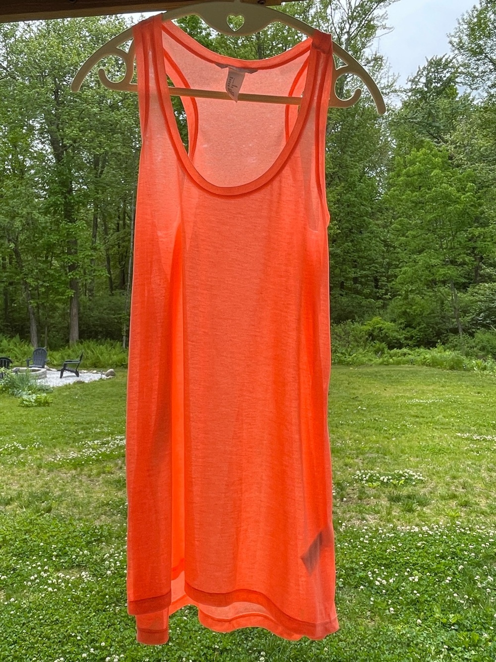 H&M Basic Women's Neon Orange Tank Top | SZ small